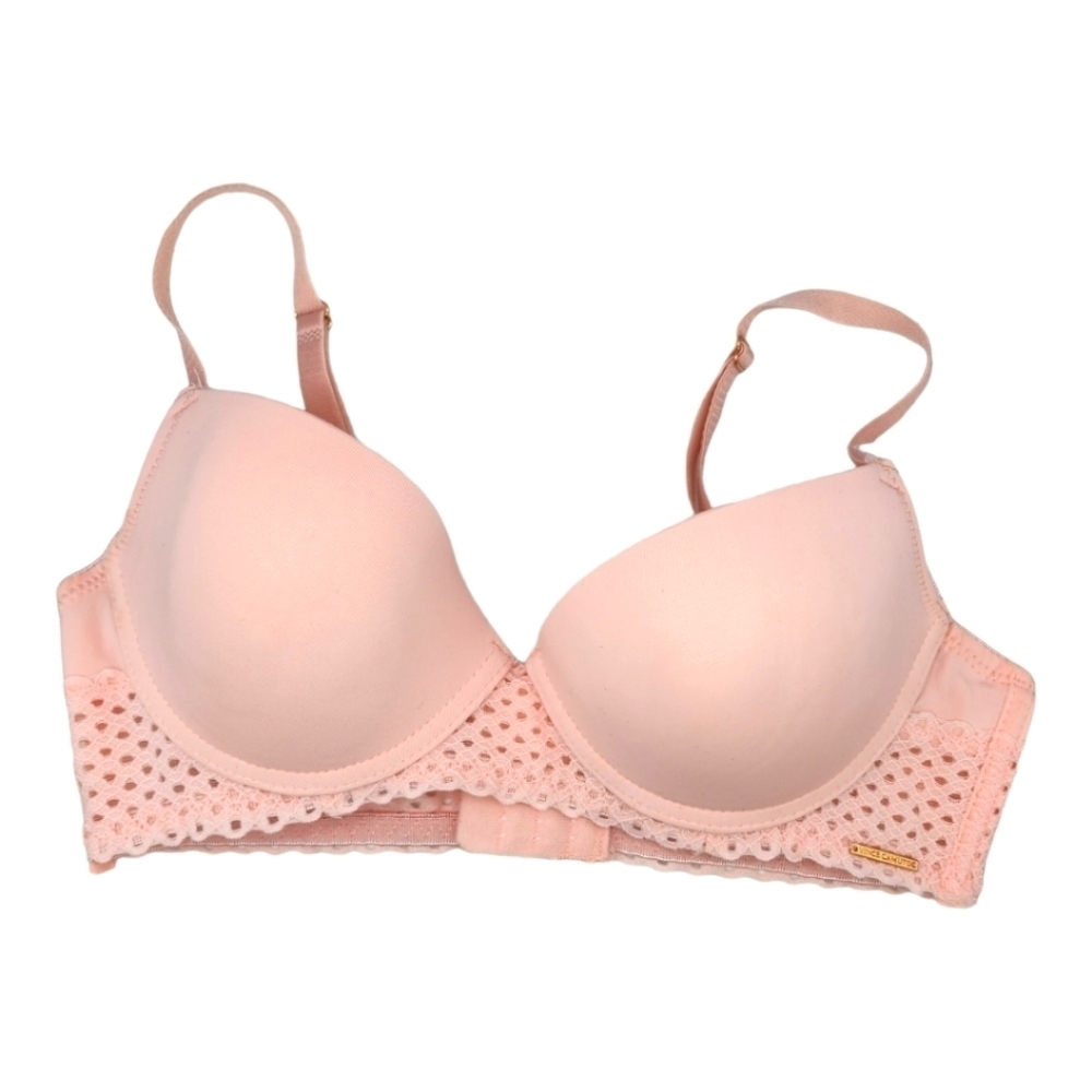 Vince Camuto 34B Pink Lace Mesh Bra Wired